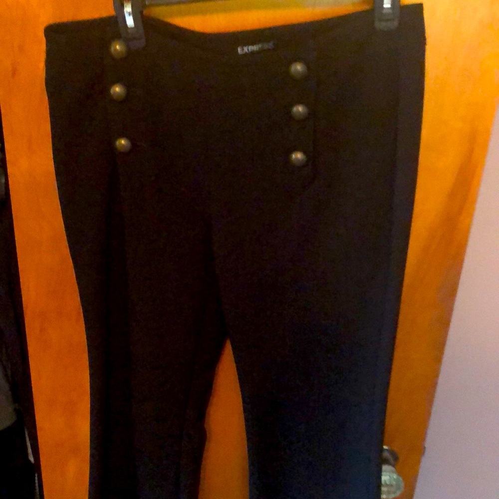 Black Pants with Buttons and Flare!